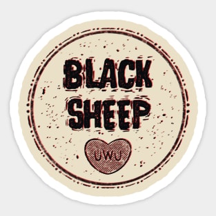 black sheep (black) Sticker